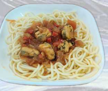 Spaghetti with mussel sauce
