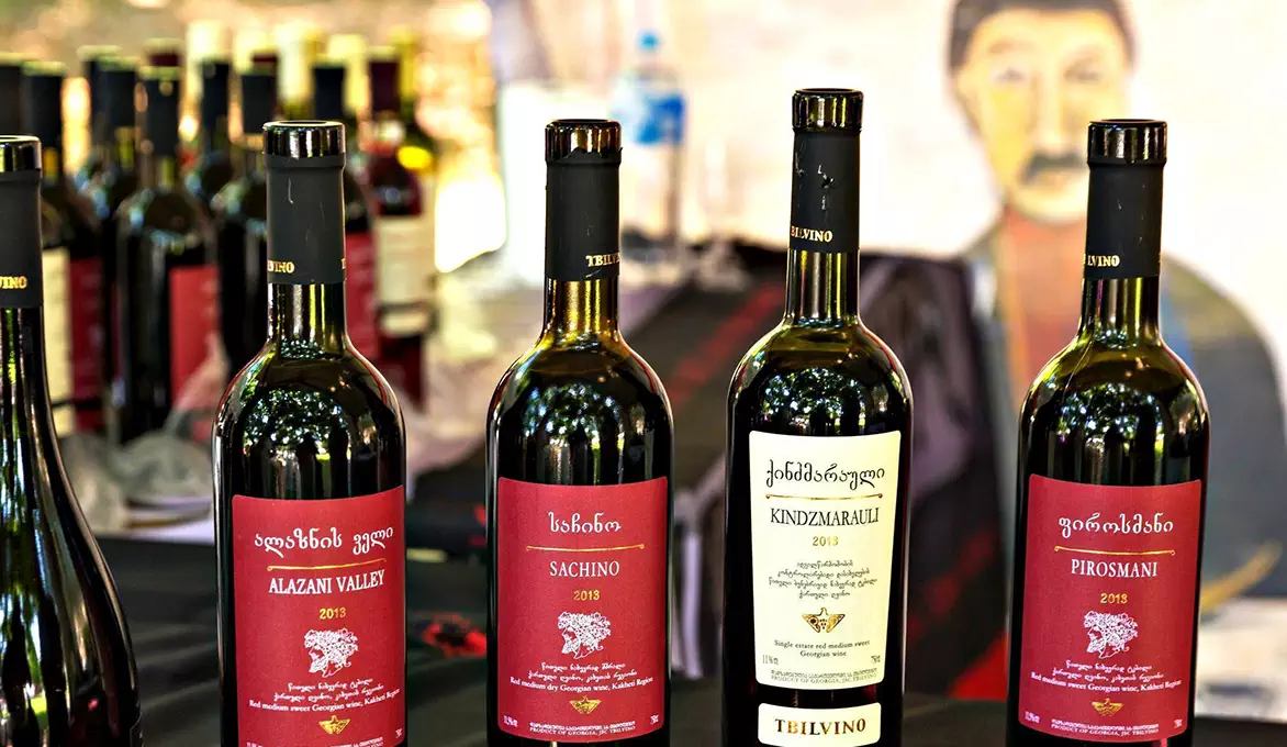 Alcohol in fish restaurant in Batumi Blue Wave