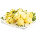 Boiled young potatoes in Batumi in Blue Wave