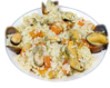 Pilaf from mussels in Batumi in Blue Wave
